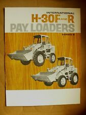 Prospectus Tracteur PAYLOADER H30F R  INTERNATIONAL IH Mac Cormick TP bulldozer 