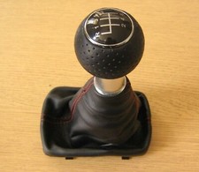 Pommeau de 6 Vitesses + Soufflet Coutures Rouges pour Audi A3 S3 8L 2000-2003