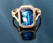 Bague ancienne émail de
