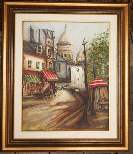 Tableau signé rue de - signé, :