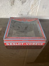 Biscuits GESLOT VOREUX - Ancien couvercle boite tole lithographiée avec verre