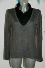 joli pull fin gris argenté DDP taille M ou 38 fr parfait état