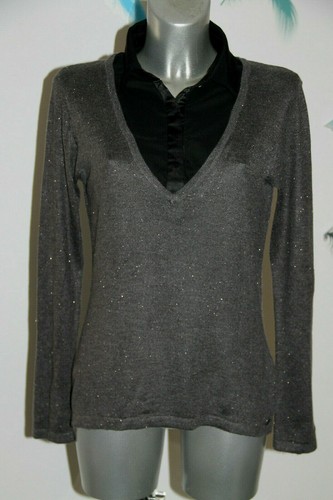 Joli pull fin gris argenté - joli,