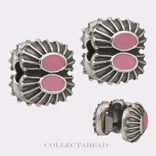 Authentic Pandora Silver Pink Enamel Clips (2) 790578EN24 *LAST SET*