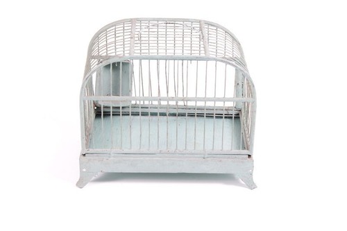 Ancien cage oiseaux avec - À,