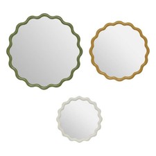 Lot de 3 Miroirs Muraux Vague "Judy" 50cm Multicolore