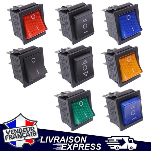 Interrupteur rectangle led - interrupteur,