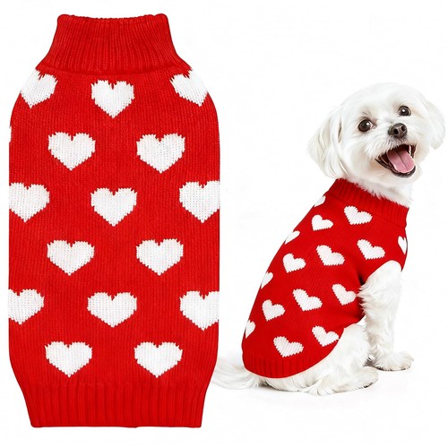 Pull chien moyen coeur - pull,