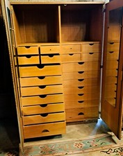 Meuble de métier avec 22 tiroirs et deux miroirs intérieur haut 180 cm