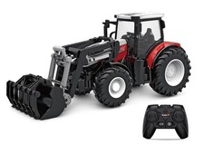 Tracteur RC rouge avec fourche