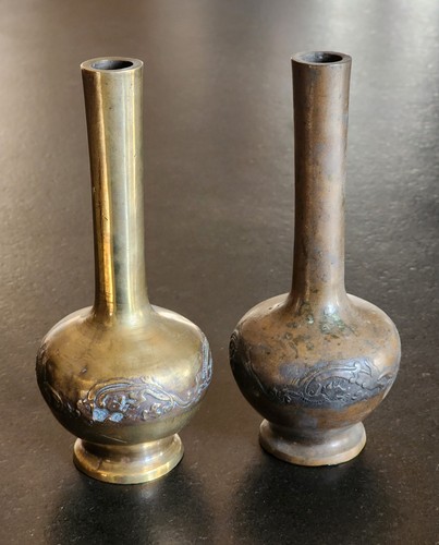 Paire vase bronze japonais - paire,