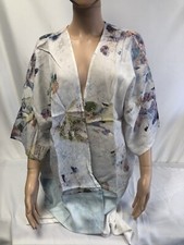 tunique femme ecru/bleu à motif salsa ref.114945 taille M