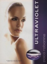 Publicité papier Parfum. Perfume ad. PACO RABANNE Ultraviolet 1999 France