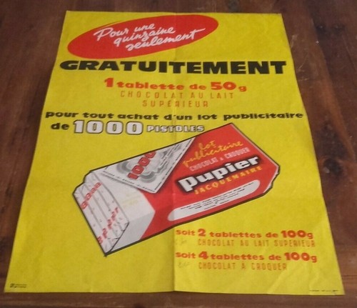 Affiche chocolat pupier - affiche,