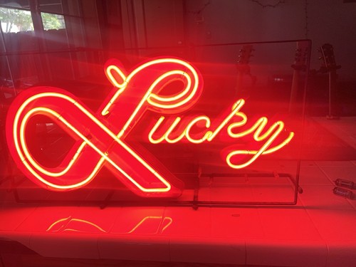 Vintage 1960s lucky neon - vintage,