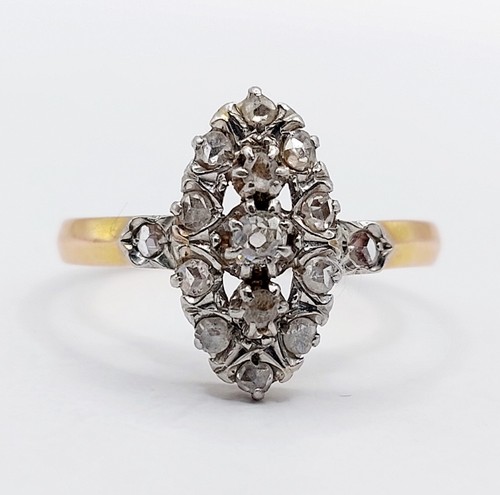 Bague marquise victorienne - , or
