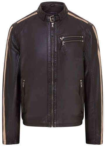 Veste cuir noir pour homme - veste, en