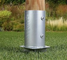 Pied de poteau rond galvanisé pour clôture à enfoncer support pour poteau