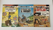 lot 3 bd tuniques bleues Cauvin Salvérius Lambil Un Chariot Dans L’ouest Outlaw