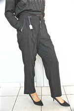 pantalon large laine noire et