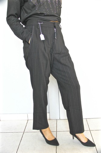 Pantalon large laine noire - noire, et