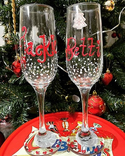 Flûtes champagne noël - flûtes,