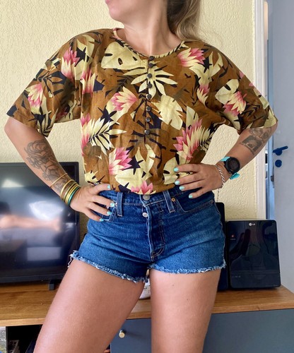 Chemise vintage feuille - a,