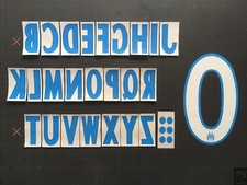 LETTER / LETTRE OLYMPIQUE MARSEILLE FLOCAGE TRANSFERT MONBLASON ALPHABET OM