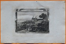 VAN DER AA Gravure originale c1725 VUE D'ORANGE Château Murailles Vaucluse