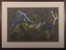 Vicente Gil Franco (1898-1959) - 1953 Gouache, Pêcheurs À Boulogne-Sur-Mer