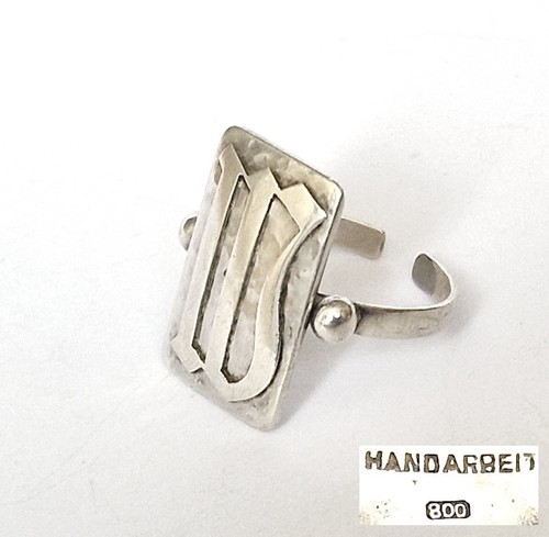 Bague art déco sceau - sceau, argent