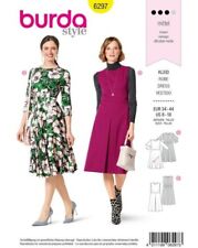 6297 PATRON BURDA  2 CREATIONS ROBE AVEC OU SANS MANCHES POP  DU 36 AU 46