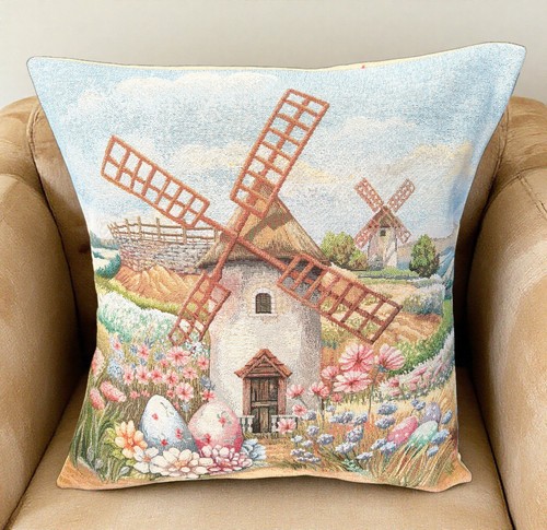 Housse coussin moulin a - coussin,