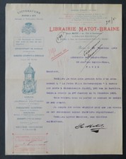 Facture reims 1909 librairie - facture,