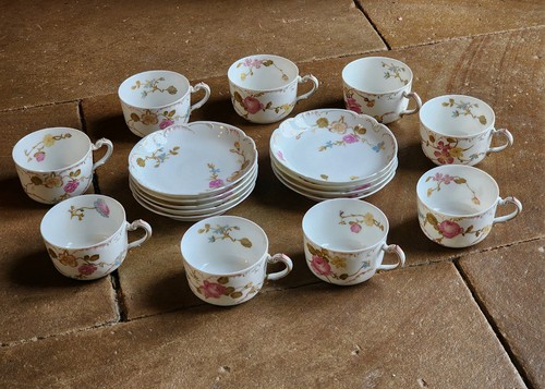 Porcelaine 1900 decor floral - 9,