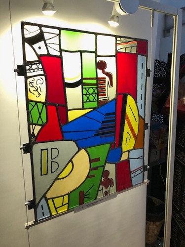 Vitrail art la ville - la,