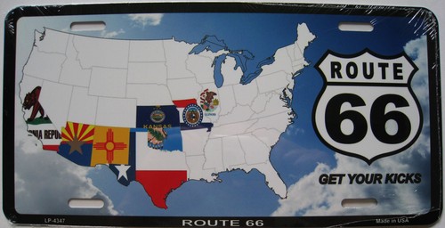 Plaque auto usa - , route
