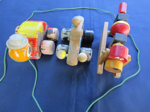 Jouets bois tirer ancien - à,