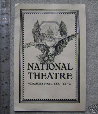 1928 nat theatre wash - nat'l, wash.
