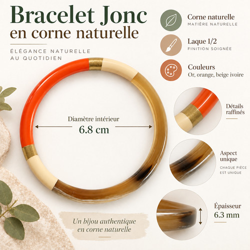 Bracelet jonc handmade - , en