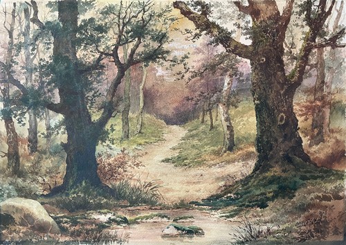 Tableau aquarelles signée