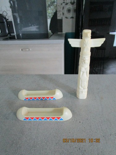 Rare totem blanc indiens - rare,