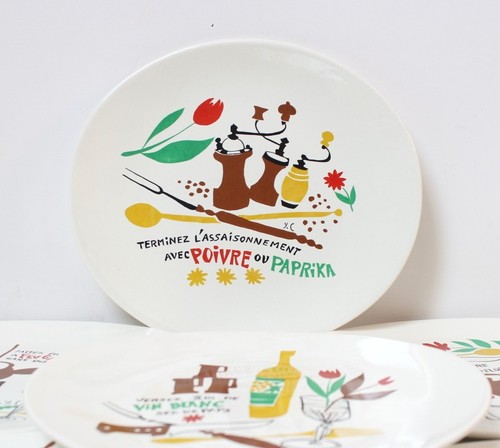 Assiettes fondue modèle - 6, à