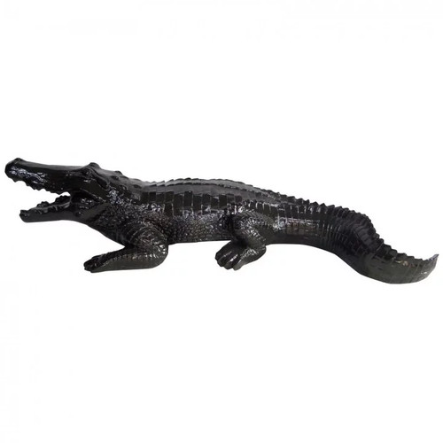 Statue résine crocodile - statue, en