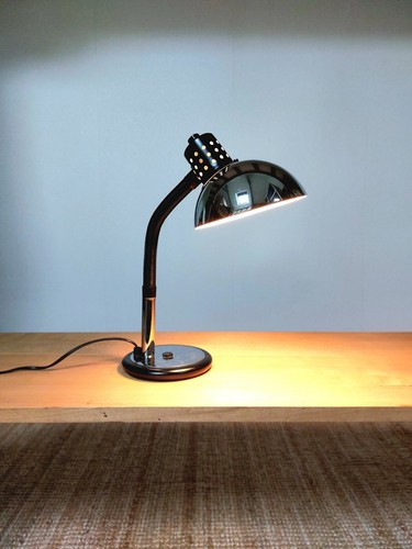 Lampe bureau vintage chromé - lampe,