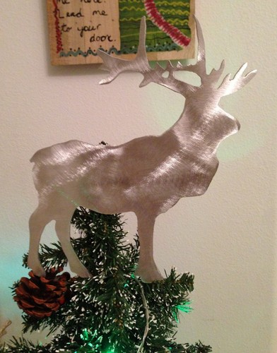 Elk handcrafted metal tree - elk,