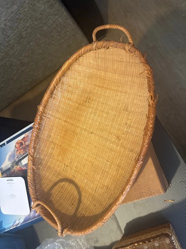 Corbeille osier marron - corbeille, en