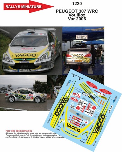 Decals ref 1220 peugeot - 1/43,