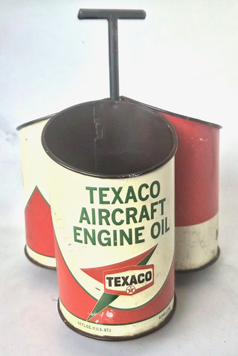 Texaco oil can metal - can,