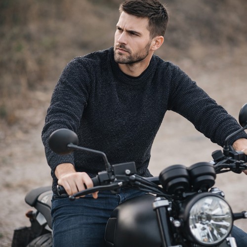 Pull homme col roulé - col, en
